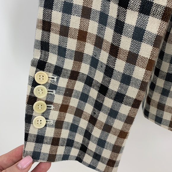 Mario Matteo Linen Check Blazer Sz M - Picture 7 of 15